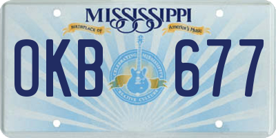 MS license plate OKB677