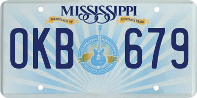 MS license plate OKB679