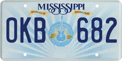 MS license plate OKB682