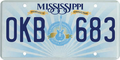 MS license plate OKB683