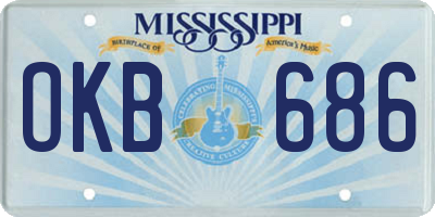 MS license plate OKB686