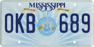MS license plate OKB689