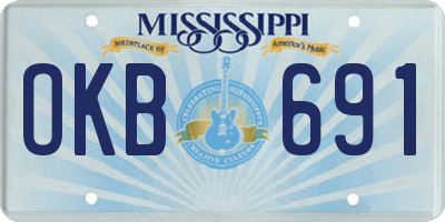 MS license plate OKB691
