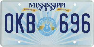 MS license plate OKB696