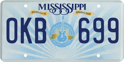 MS license plate OKB699