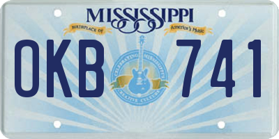 MS license plate OKB741