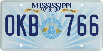 MS license plate OKB766