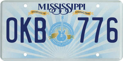 MS license plate OKB776