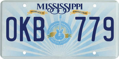 MS license plate OKB779