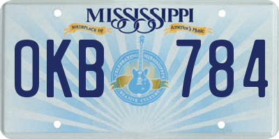 MS license plate OKB784
