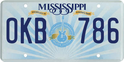 MS license plate OKB786