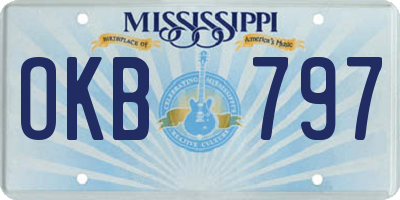 MS license plate OKB797
