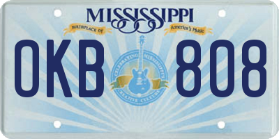 MS license plate OKB808