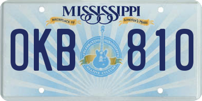 MS license plate OKB810