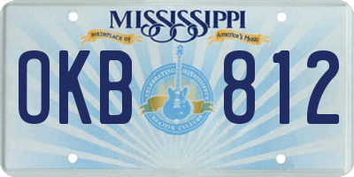 MS license plate OKB812