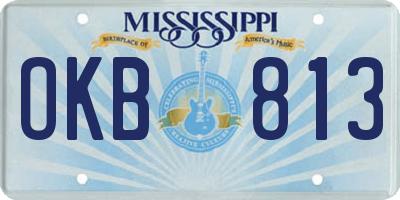 MS license plate OKB813
