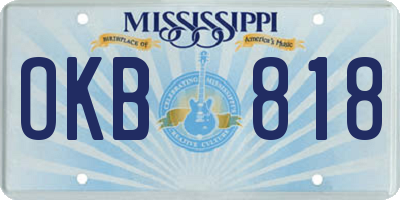MS license plate OKB818