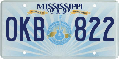 MS license plate OKB822
