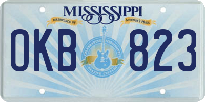 MS license plate OKB823