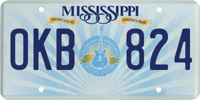 MS license plate OKB824