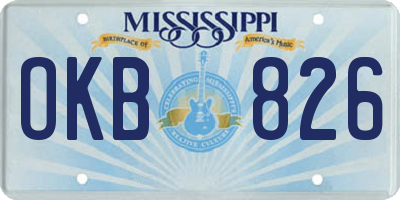 MS license plate OKB826
