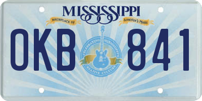 MS license plate OKB841