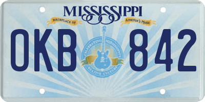 MS license plate OKB842