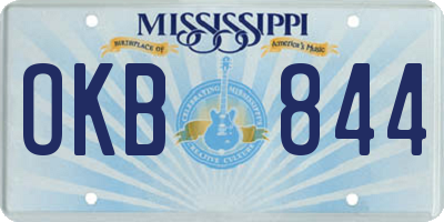 MS license plate OKB844