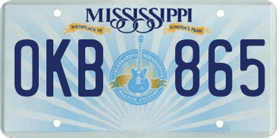 MS license plate OKB865