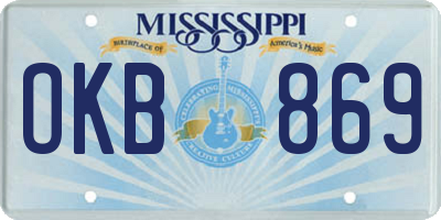 MS license plate OKB869
