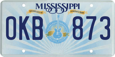 MS license plate OKB873