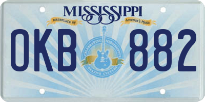 MS license plate OKB882