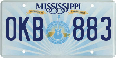 MS license plate OKB883