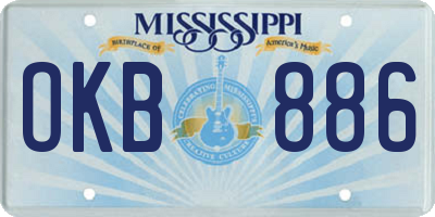MS license plate OKB886