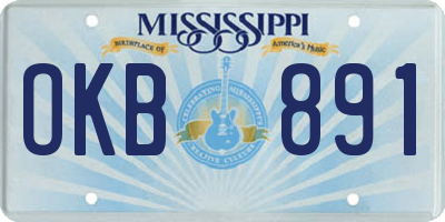 MS license plate OKB891