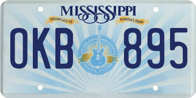 MS license plate OKB895