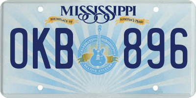 MS license plate OKB896