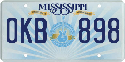 MS license plate OKB898