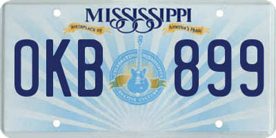 MS license plate OKB899