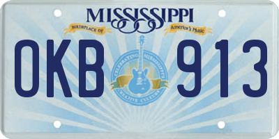 MS license plate OKB913