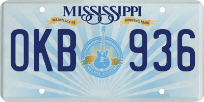 MS license plate OKB936