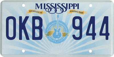 MS license plate OKB944