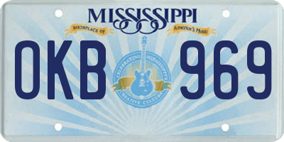 MS license plate OKB969