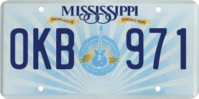 MS license plate OKB971