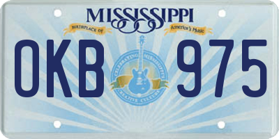 MS license plate OKB975