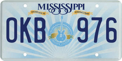 MS license plate OKB976