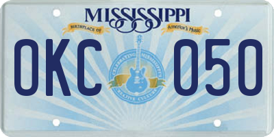 MS license plate OKC050