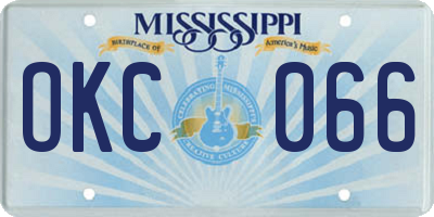 MS license plate OKC066