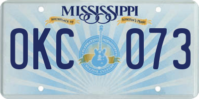 MS license plate OKC073