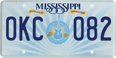 MS license plate OKC082
